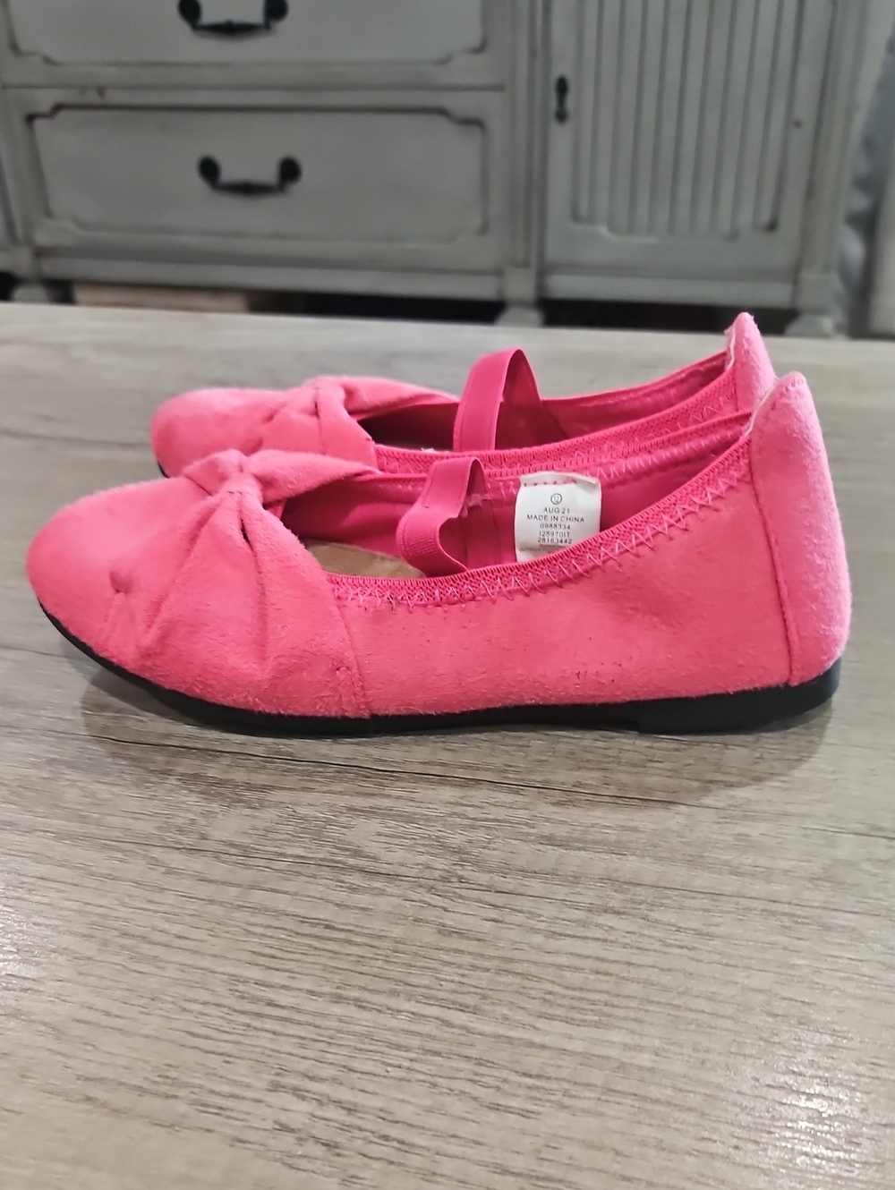 Bumble & Birdie NEW Girls Pink Bow Ballet Flats - Kids Shoes size 12